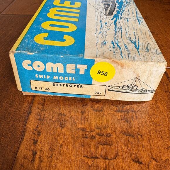 Vintage Comet Model Hobbycraft Inc. Destroyer Kit No. J6 Wood Model Kit 1940s - Picture 4 of 11